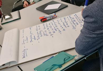 Photo of someone’s notes at a workshop